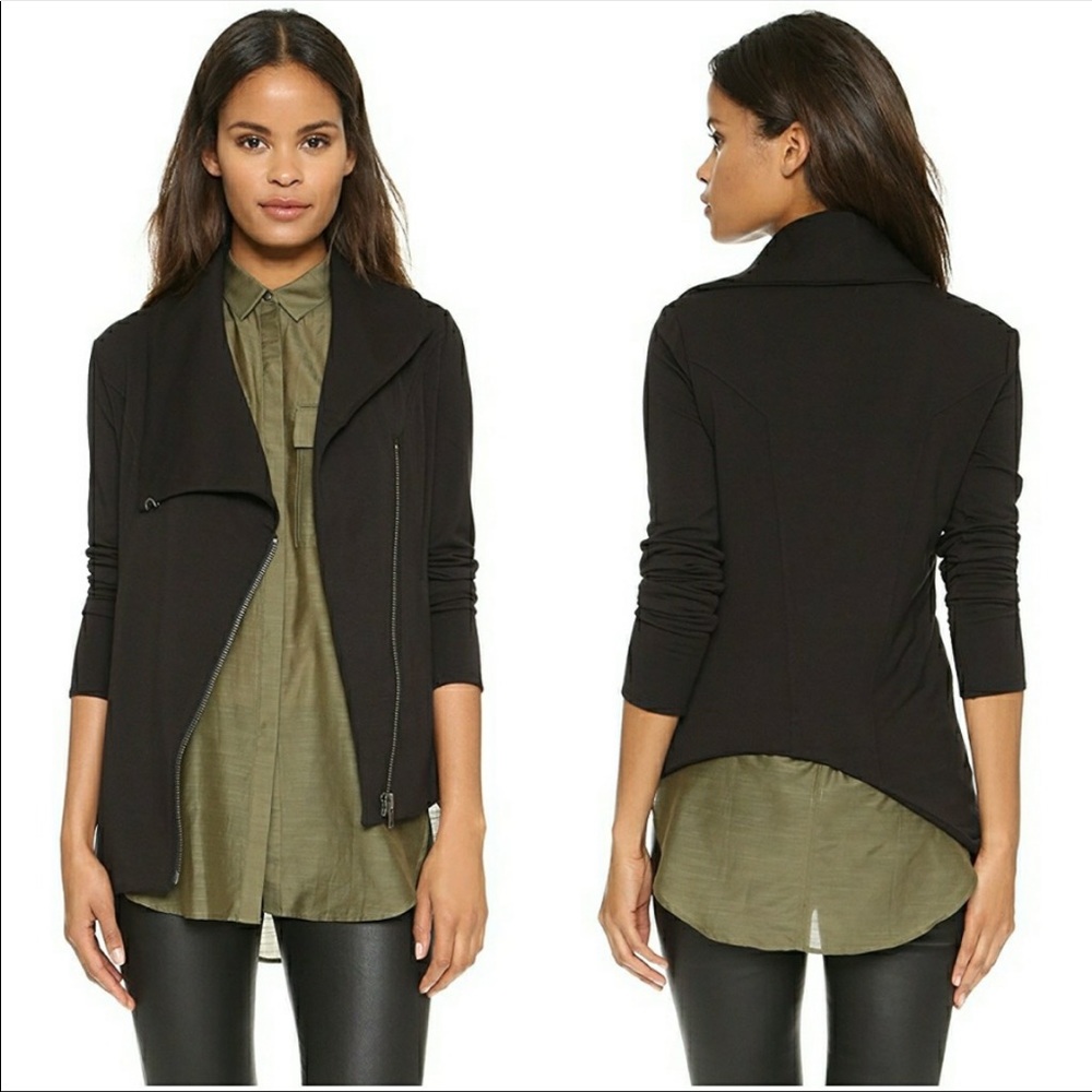 Helmut Lang Black Asymmetric Jacket Sz Small